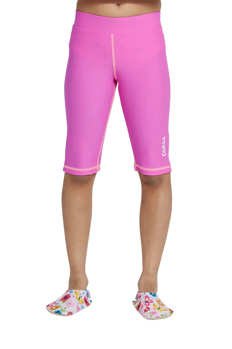 COEGA  Girls Kids Shorts Swim Long - Pink Rosey Flowers